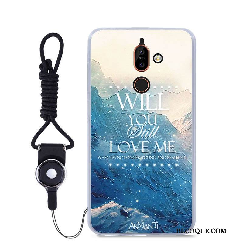 Kuori Nokia 7 Plus Laukut Vihreä Väriset, Kotelo Nokia 7 Plus Pehmeä Neste Puhelimen Kuoret Muokata