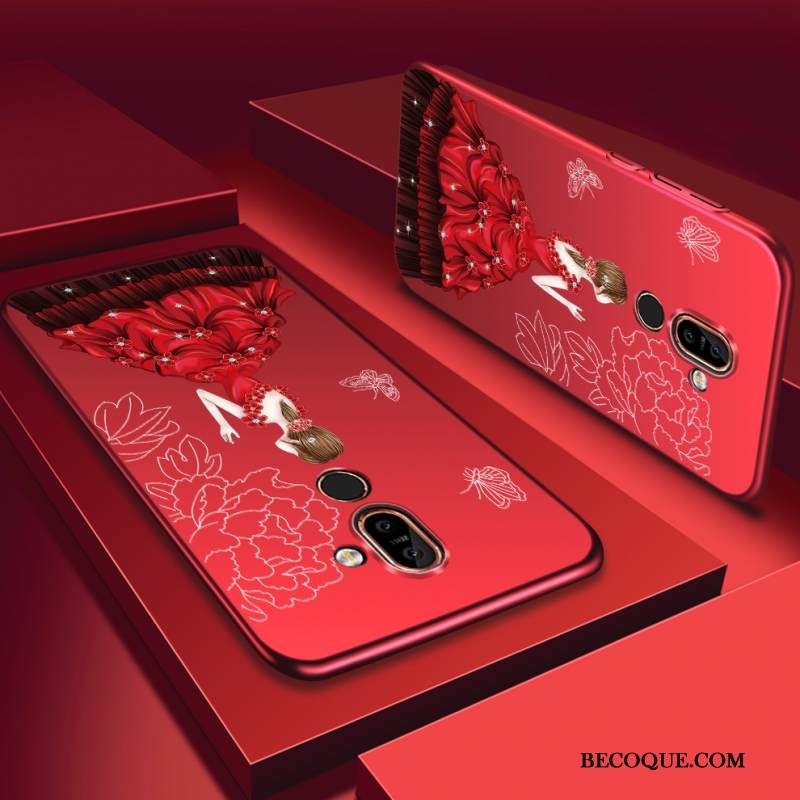 Kuori Nokia 7 Plus Luova Persoonallisuus Punainen, Kotelo Nokia 7 Plus Puhelimen Kuoret Kova