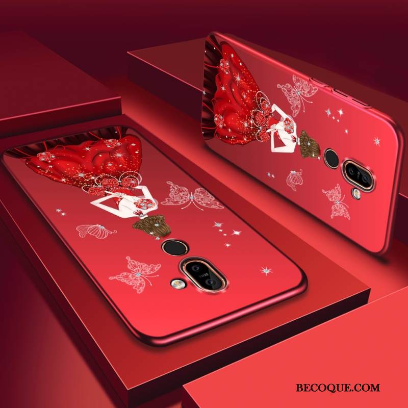 Kuori Nokia 7 Plus Luova Persoonallisuus Punainen, Kotelo Nokia 7 Plus Puhelimen Kuoret Kova