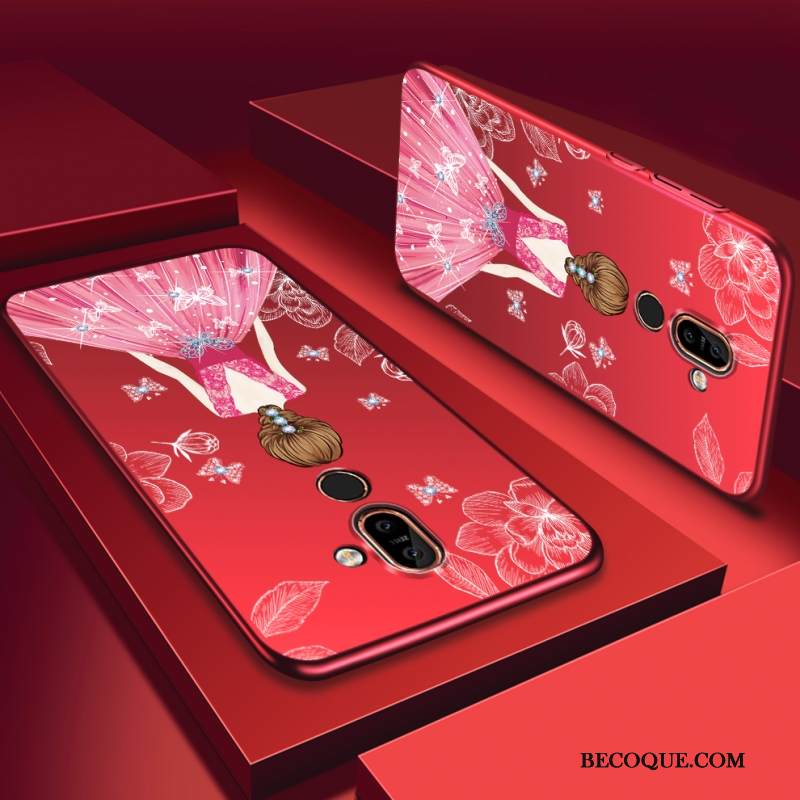 Kuori Nokia 7 Plus Luova Persoonallisuus Punainen, Kotelo Nokia 7 Plus Puhelimen Kuoret Kova