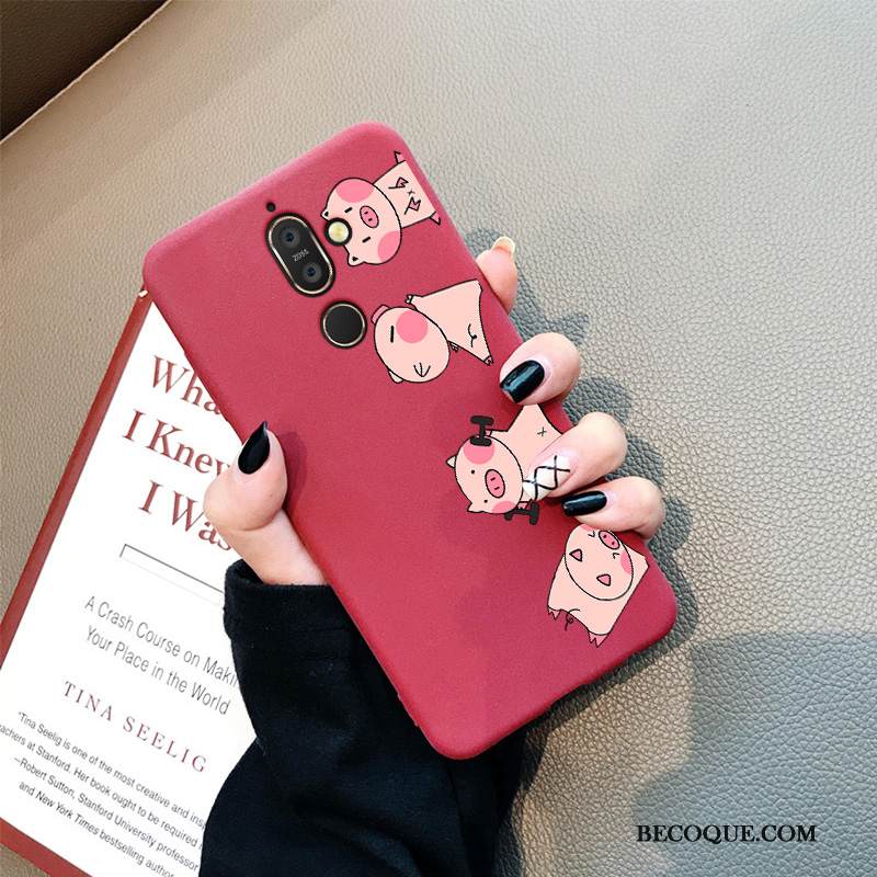 Kuori Nokia 7 Plus Pehmeä Neste Puhelimen Kuoret Harmaa, Kotelo Nokia 7 Plus Suojaus Pesty Suede