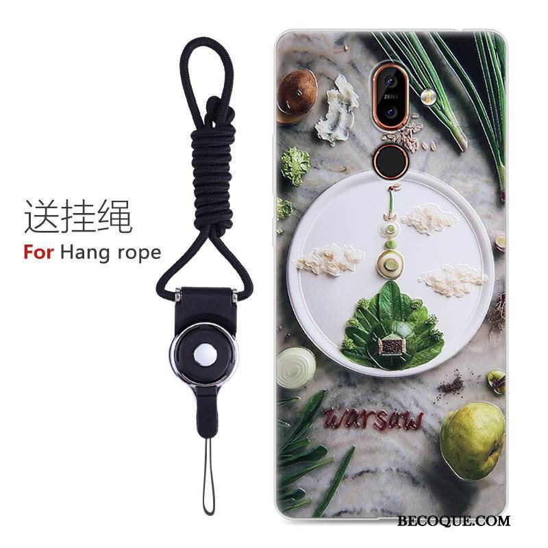 Kuori Nokia 7 Plus Pehmeä Neste Puhelimen Kuoret Persoonallisuus, Kotelo Nokia 7 Plus Sarjakuva Sininen