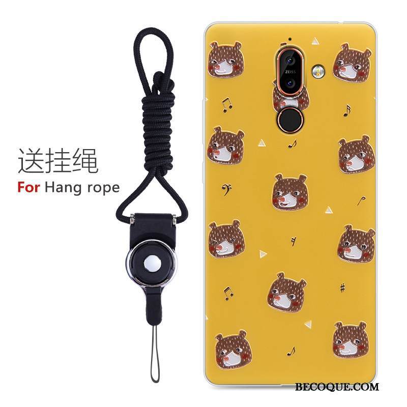 Kuori Nokia 7 Plus Pehmeä Neste Puhelimen Kuoret Persoonallisuus, Kotelo Nokia 7 Plus Sarjakuva Sininen