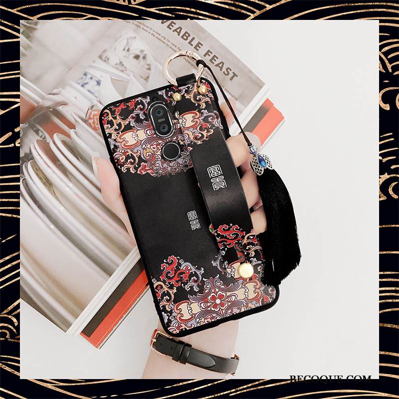 Kuori Nokia 7 Plus Silikoni Puhelimen Kuoret Net Red, Kotelo Nokia 7 Plus Luova Kiinalainen Tyyli Trendi