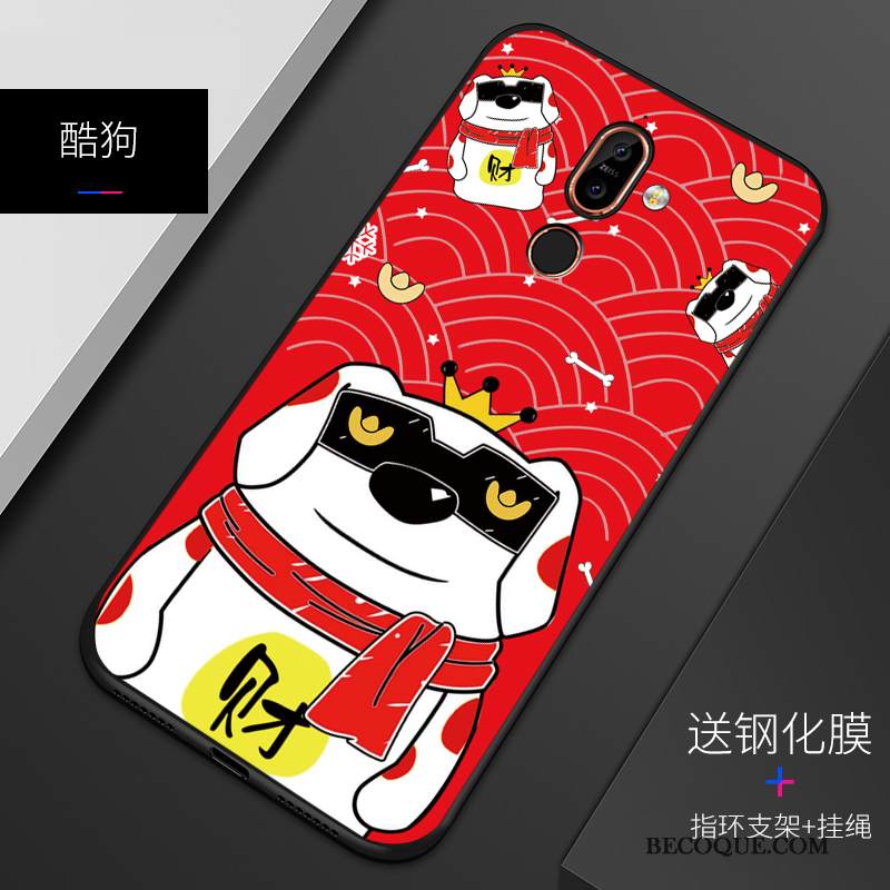 Kuori Nokia 7 Plus Silikoni Puhelimen Kuoret Persoonallisuus, Kotelo Nokia 7 Plus Pehmeä Neste Sininen Pesty Suede