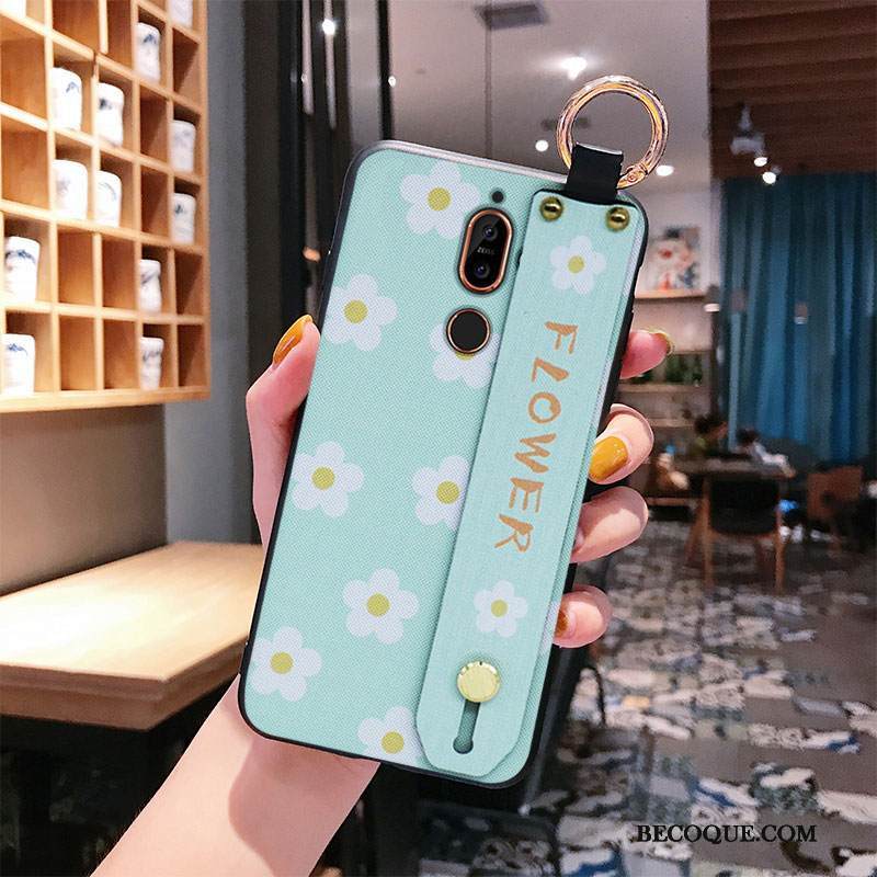 Kuori Nokia 7 Plus Suojaus Murtumaton Vihreä, Kotelo Nokia 7 Plus Laukut Ripustettavat Koristeet Puhelimen Kuoret