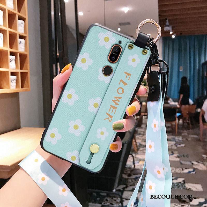 Kuori Nokia 7 Plus Suojaus Murtumaton Vihreä, Kotelo Nokia 7 Plus Laukut Ripustettavat Koristeet Puhelimen Kuoret