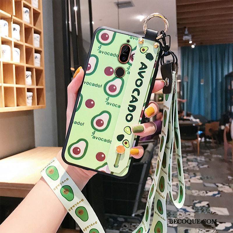 Kuori Nokia 7 Plus Suojaus Murtumaton Vihreä, Kotelo Nokia 7 Plus Laukut Ripustettavat Koristeet Puhelimen Kuoret