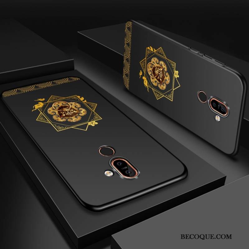 Kuori Nokia 7 Plus Suojaus Musta Murtumaton, Kotelo Nokia 7 Plus Puhelimen Kuoret Kova