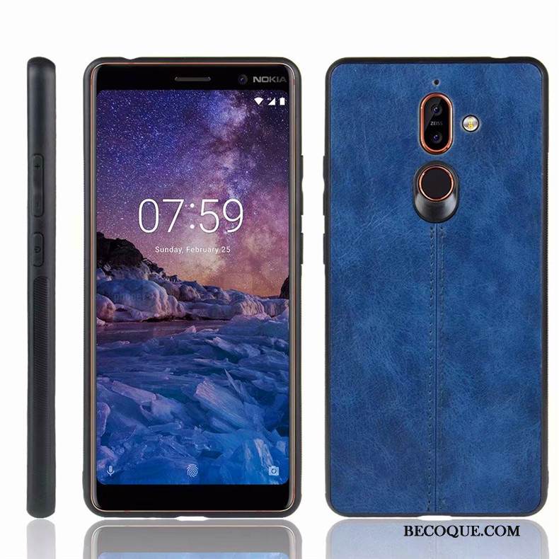 Kuori Nokia 7 Plus Suojaus Sininen Murtumaton, Kotelo Nokia 7 Plus Puhelimen Kuoret