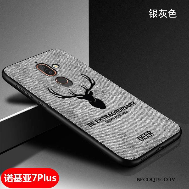 Kuori Nokia 7 Plus Suojaus Yksinkertainen Kukkakuvio, Kotelo Nokia 7 Plus Pehmeä Neste Murtumaton Puhelimen Kuoret