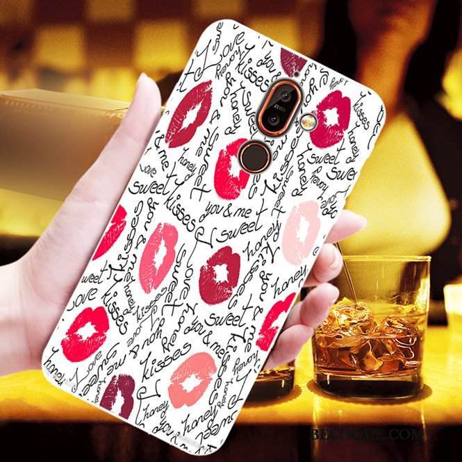 Kuori Nokia 7 Plus Tila Keltainen Persoonallisuus, Kotelo Nokia 7 Plus Pehmeä Neste Punainen Puhelimen Kuoret