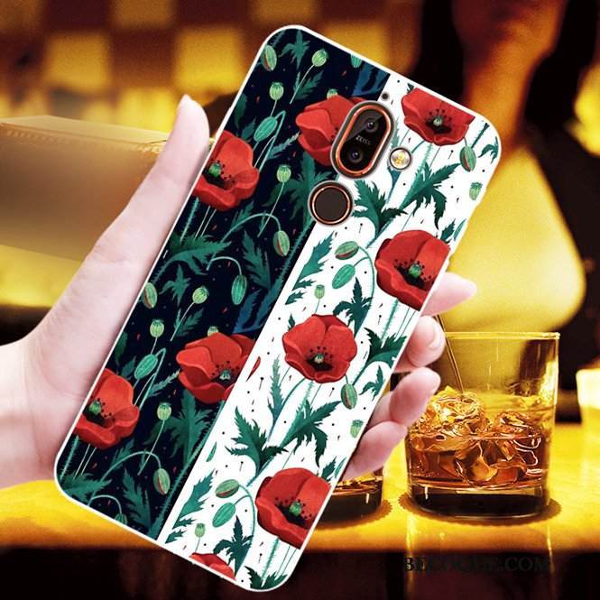 Kuori Nokia 7 Plus Tila Keltainen Persoonallisuus, Kotelo Nokia 7 Plus Pehmeä Neste Punainen Puhelimen Kuoret