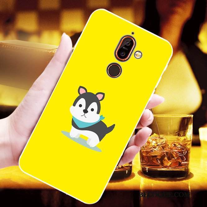 Kuori Nokia 7 Plus Tila Keltainen Persoonallisuus, Kotelo Nokia 7 Plus Pehmeä Neste Punainen Puhelimen Kuoret