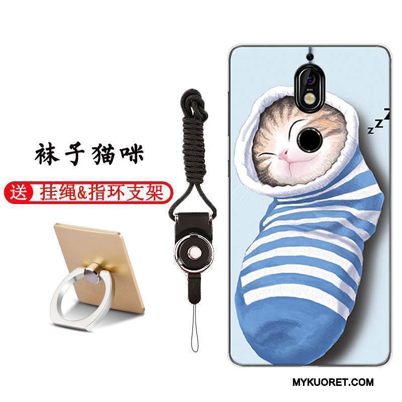 Kuori Nokia 7 Sarjakuva Vaaleansininen Murtumaton, Kotelo Nokia 7 Suojaus Ihana