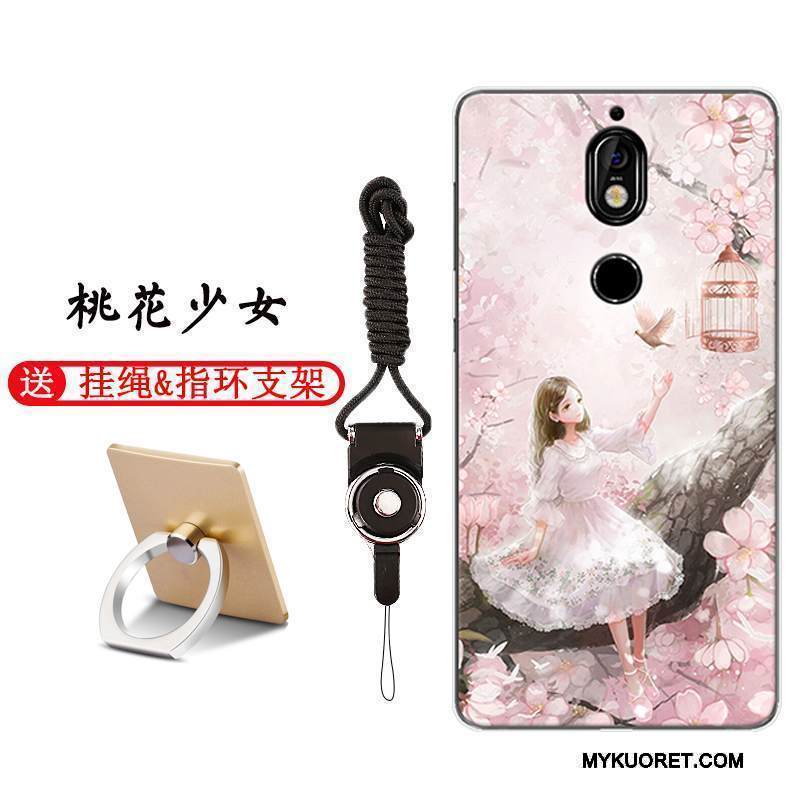 Kuori Nokia 7 Sarjakuva Vaaleansininen Murtumaton, Kotelo Nokia 7 Suojaus Ihana