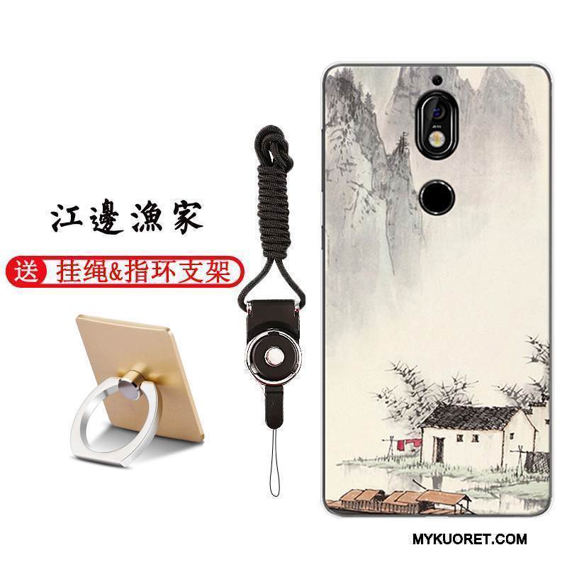 Kuori Nokia 7 Sarjakuva Vaaleansininen Murtumaton, Kotelo Nokia 7 Suojaus Ihana