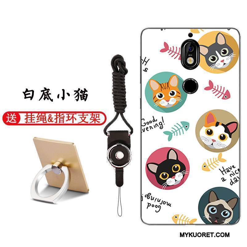 Kuori Nokia 7 Sarjakuva Vaaleansininen Murtumaton, Kotelo Nokia 7 Suojaus Ihana