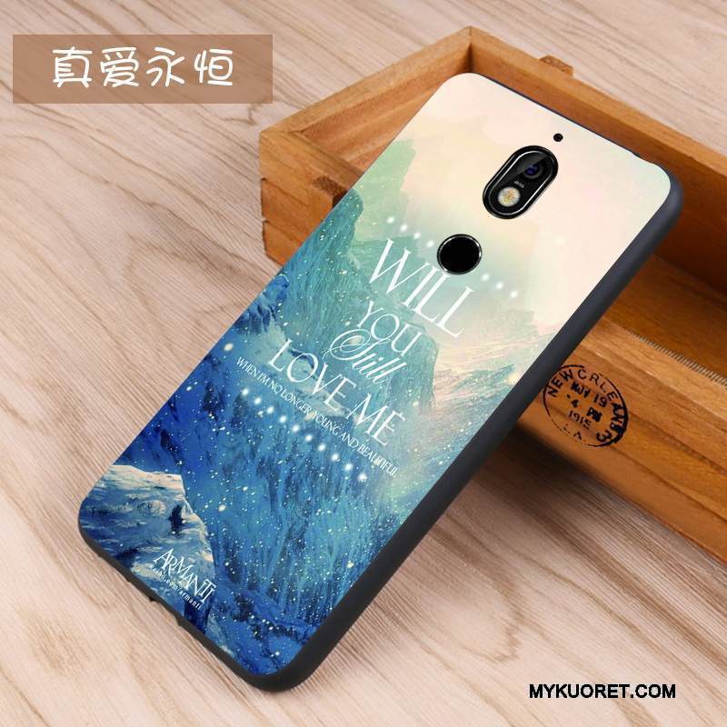 Kuori Nokia 7 Silikoni Murtumaton Puhelimen Kuoret, Kotelo Nokia 7 Suojaus Sininen