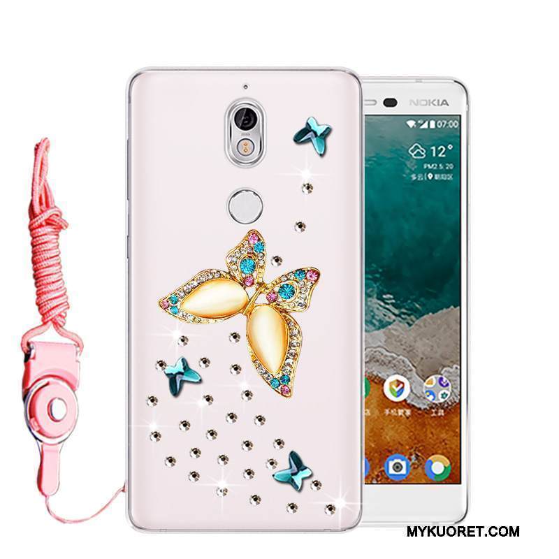 Kuori Nokia 7 Silikoni Puhelimen Kuoret Murtumaton, Kotelo Nokia 7 Suojaus Jauhe Pesty Suede