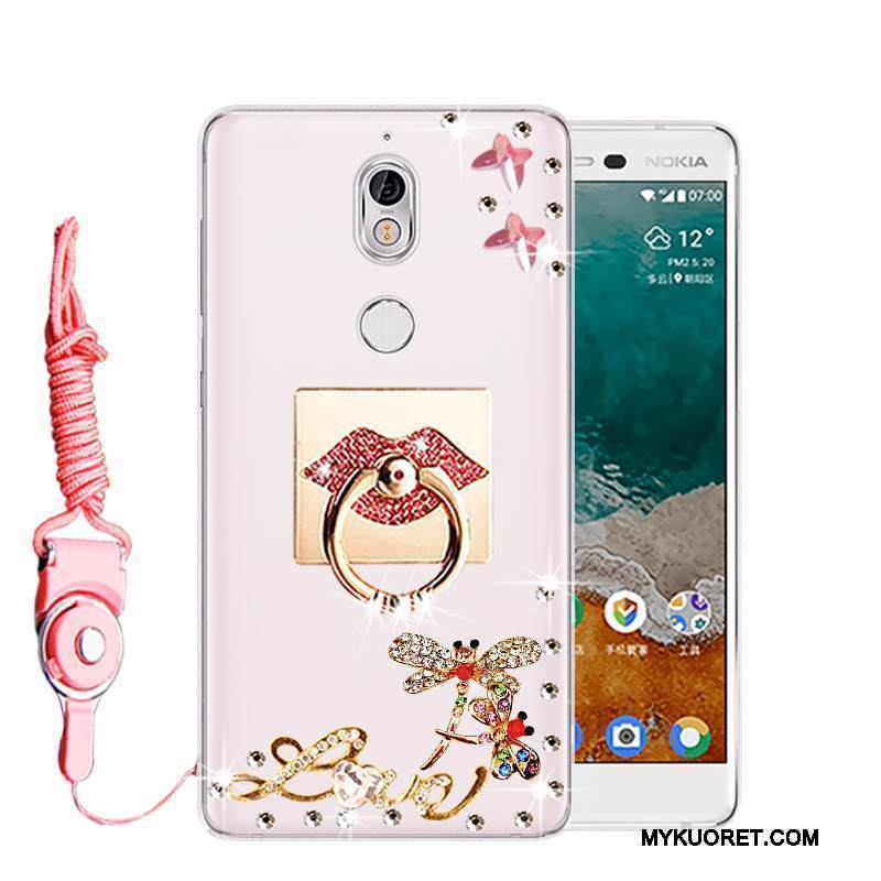 Kuori Nokia 7 Silikoni Puhelimen Kuoret Murtumaton, Kotelo Nokia 7 Suojaus Jauhe Pesty Suede