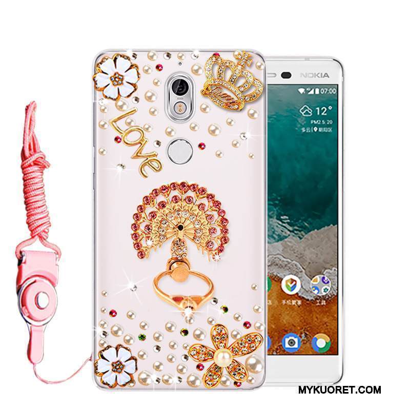 Kuori Nokia 7 Silikoni Puhelimen Kuoret Murtumaton, Kotelo Nokia 7 Suojaus Jauhe Pesty Suede