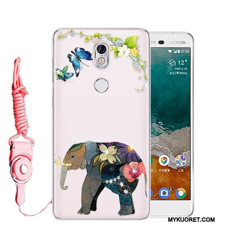 Kuori Nokia 7 Silikoni Puhelimen Kuoret Murtumaton, Kotelo Nokia 7 Suojaus Jauhe Pesty Suede