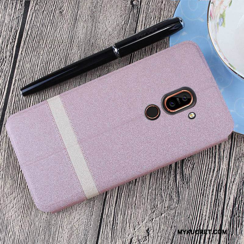 Kuori Nokia 7 Suojaus Murtumaton Puhelimen Kuoret, Kotelo Nokia 7 Nahka Trendi Sininen