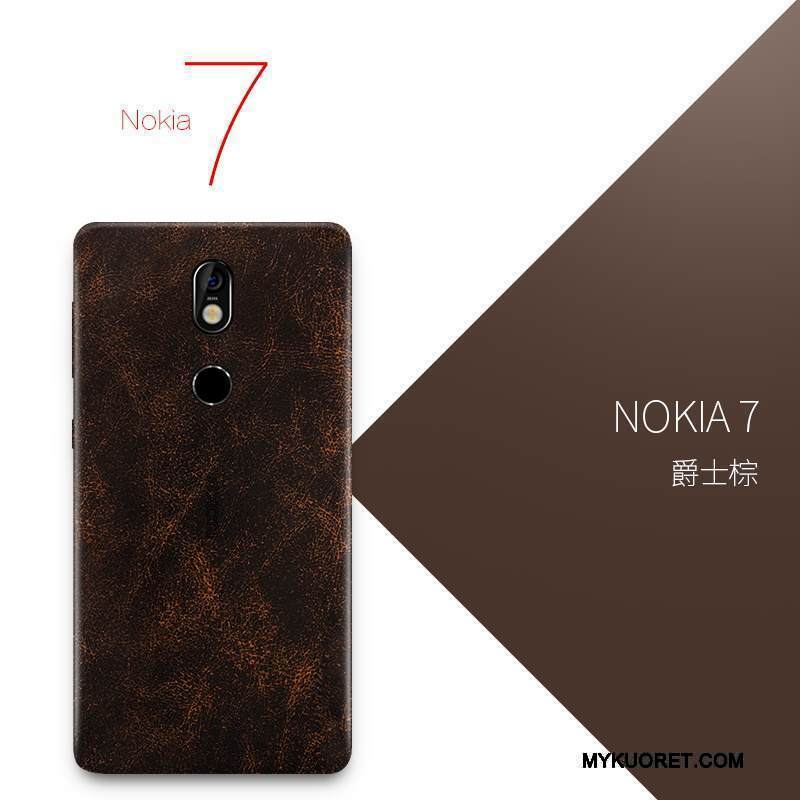 Kuori Nokia 7 Suojaus Oranssi Ohut, Kotelo Nokia 7 Luova Puhelimen Kuoret Keltainen