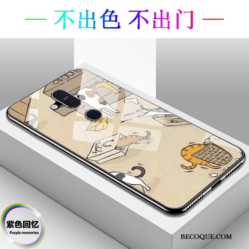 Kuori Nokia 8.1 Laukut Puhelimen Kuoret Persoonallisuus, Kotelo Nokia 8.1 Suojaus Lasi Sininen