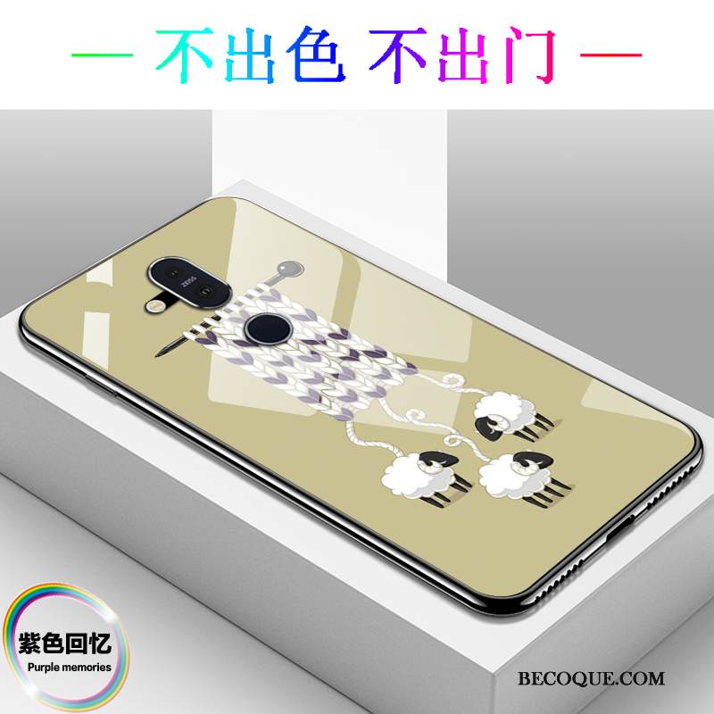 Kuori Nokia 8.1 Laukut Puhelimen Kuoret Persoonallisuus, Kotelo Nokia 8.1 Suojaus Lasi Sininen