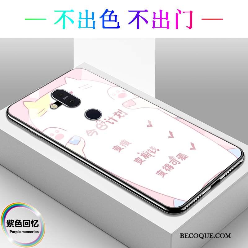 Kuori Nokia 8.1 Laukut Puhelimen Kuoret Persoonallisuus, Kotelo Nokia 8.1 Suojaus Lasi Sininen