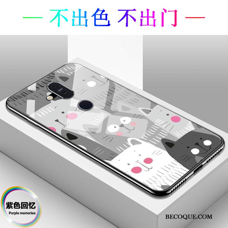 Kuori Nokia 8.1 Laukut Puhelimen Kuoret Persoonallisuus, Kotelo Nokia 8.1 Suojaus Lasi Sininen