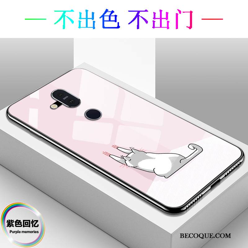 Kuori Nokia 8.1 Laukut Puhelimen Kuoret Persoonallisuus, Kotelo Nokia 8.1 Suojaus Lasi Sininen