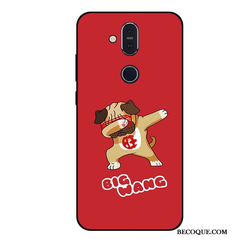 Kuori Nokia 8.1 Silikoni Harmaa Muokata, Kotelo Nokia 8.1 Sarjakuva Murtumaton Puhelimen Kuoret