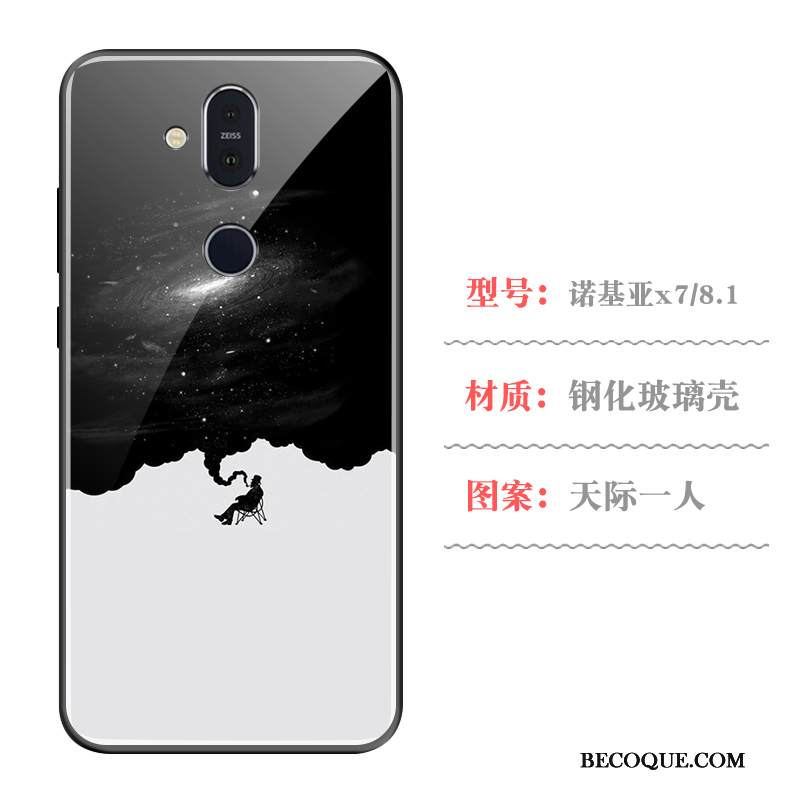 Kuori Nokia 8.1 Suojaus Vihreä Murtumaton, Kotelo Nokia 8.1 Yksinkertainen Lasi