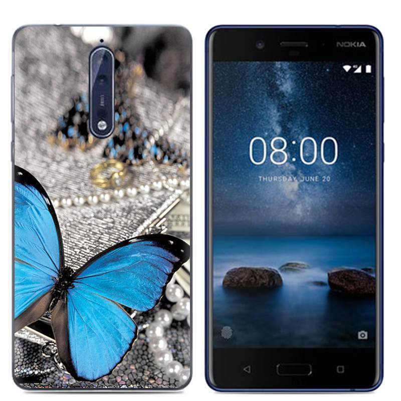 Kuori Nokia 8 Luova Valkoinen Persoonallisuus, Kotelo Nokia 8 Sarjakuva Puhelimen Kuoret