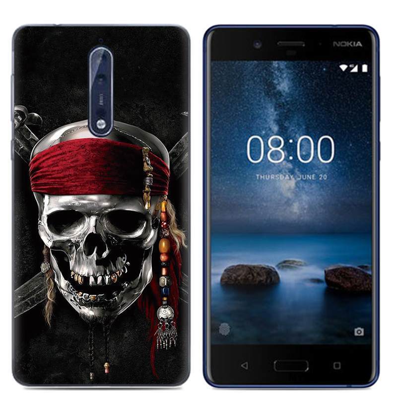 Kuori Nokia 8 Luova Valkoinen Persoonallisuus, Kotelo Nokia 8 Sarjakuva Puhelimen Kuoret