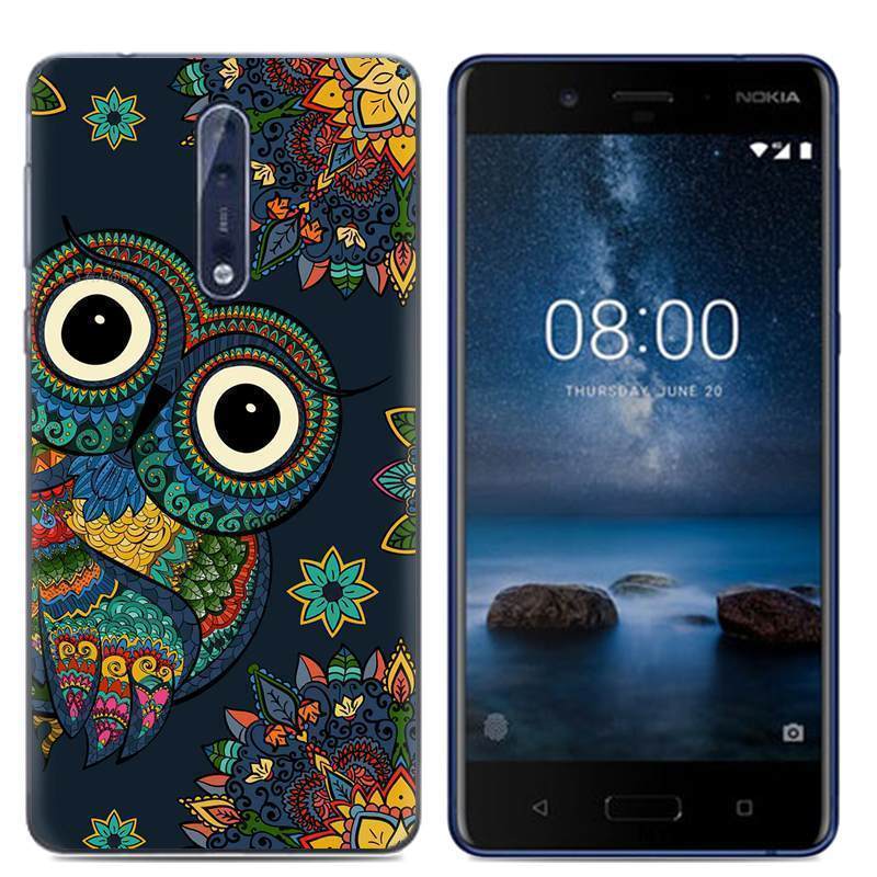 Kuori Nokia 8 Luova Valkoinen Persoonallisuus, Kotelo Nokia 8 Sarjakuva Puhelimen Kuoret