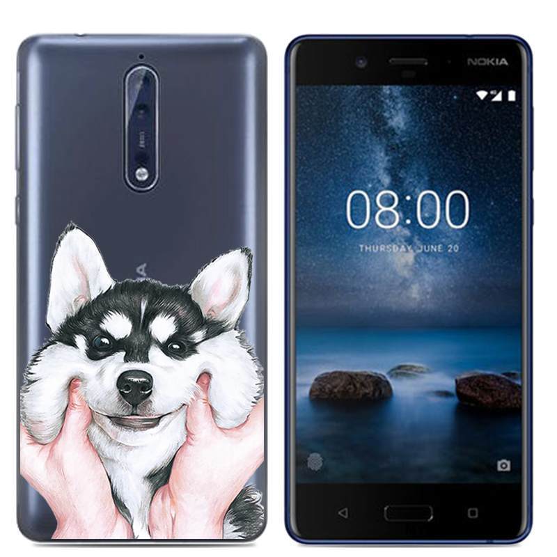 Kuori Nokia 8 Luova Valkoinen Persoonallisuus, Kotelo Nokia 8 Sarjakuva Puhelimen Kuoret