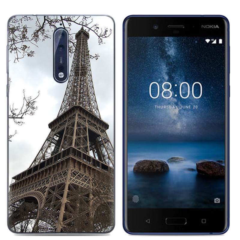 Kuori Nokia 8 Luova Valkoinen Persoonallisuus, Kotelo Nokia 8 Sarjakuva Puhelimen Kuoret