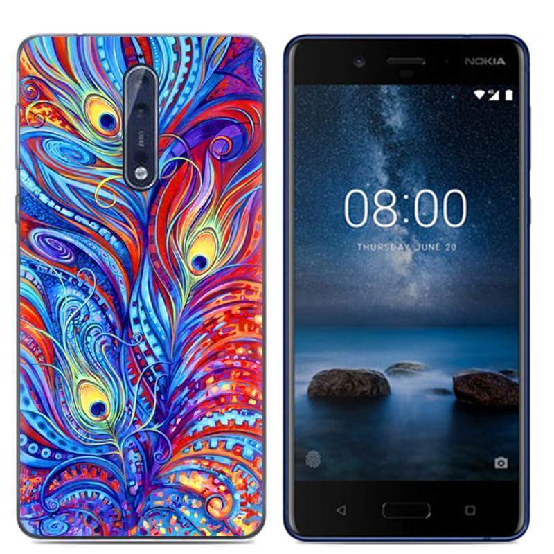 Kuori Nokia 8 Luova Valkoinen Persoonallisuus, Kotelo Nokia 8 Sarjakuva Puhelimen Kuoret