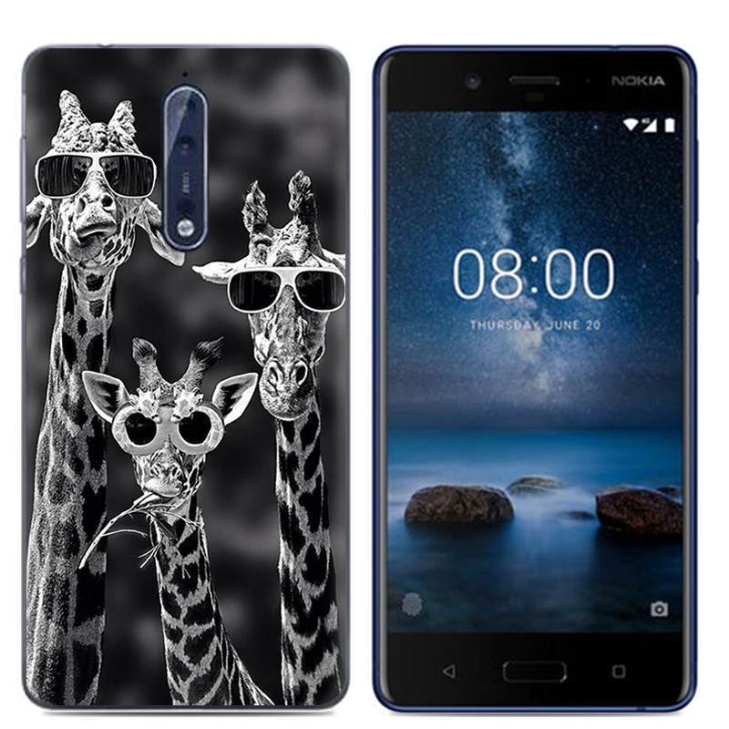 Kuori Nokia 8 Luova Valkoinen Persoonallisuus, Kotelo Nokia 8 Sarjakuva Puhelimen Kuoret