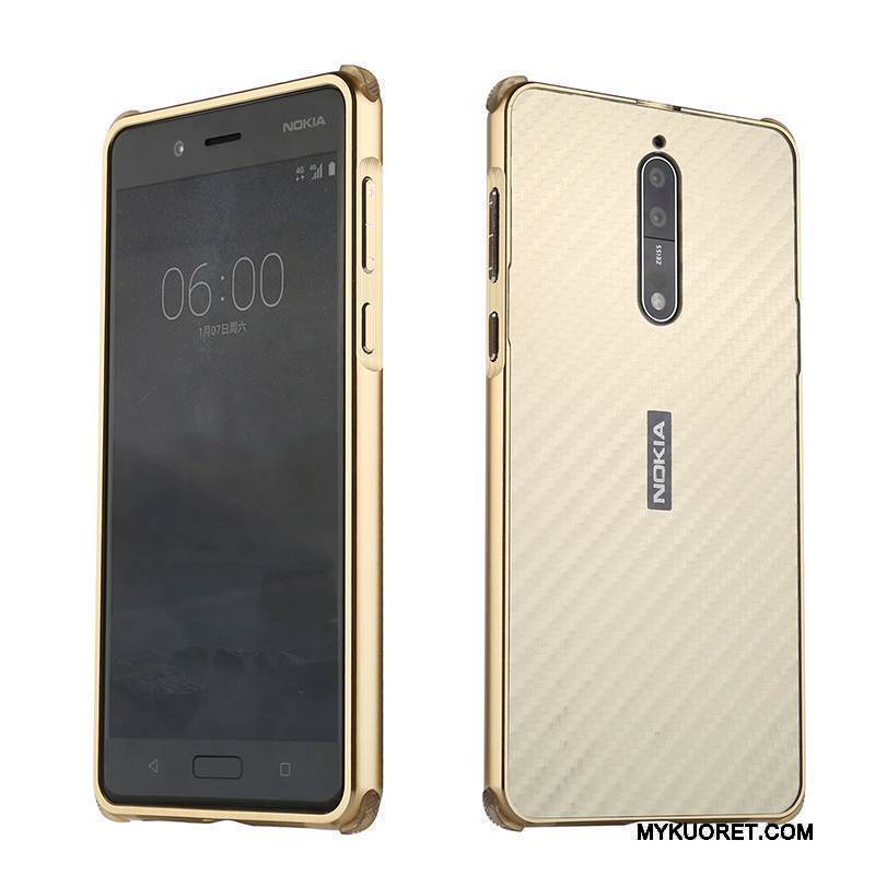 Kuori Nokia 8 Metalli Trendi Murtumaton, Kotelo Nokia 8 Laukut Takakansi Puhelimen Kuoret