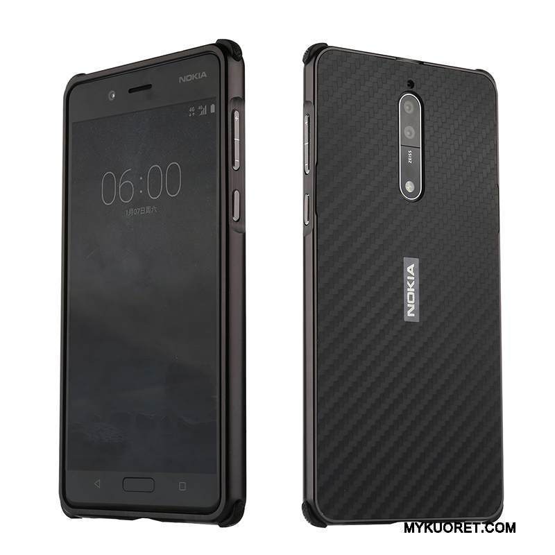 Kuori Nokia 8 Metalli Trendi Murtumaton, Kotelo Nokia 8 Laukut Takakansi Puhelimen Kuoret