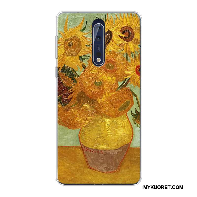 Kuori Nokia 8 Monivärinen Korkea Tähtitaivas, Kotelo Nokia 8 Laukut Puhelimen Kuoret Öljyvärimaalaus