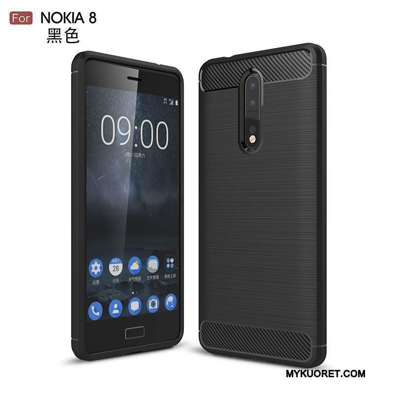 Kuori Nokia 8 Pehmeä Neste Murtumaton Harmaa, Kotelo Nokia 8 Suojaus Puhelimen Kuoret