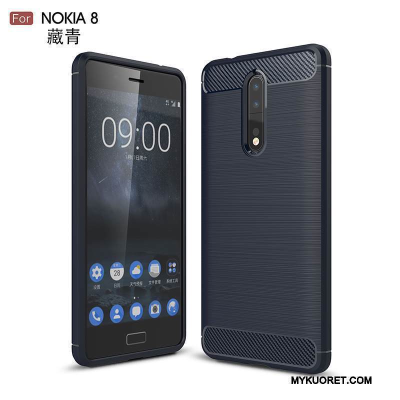Kuori Nokia 8 Pehmeä Neste Murtumaton Harmaa, Kotelo Nokia 8 Suojaus Puhelimen Kuoret
