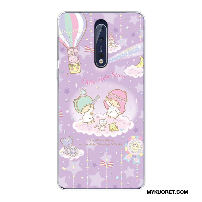 Kuori Nokia 8 Sarjakuva Malli Murtumaton, Kotelo Nokia 8 Pehmeä Neste Puhelimen Kuoret Muokata