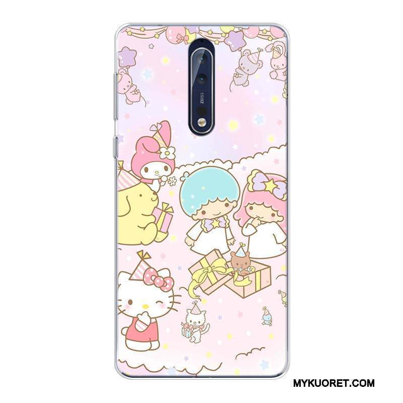 Kuori Nokia 8 Sarjakuva Malli Murtumaton, Kotelo Nokia 8 Pehmeä Neste Puhelimen Kuoret Muokata